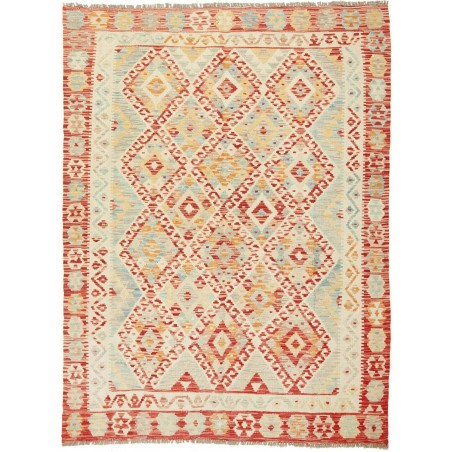 Tappeto Kilim Afghanistan giallo marrone 159x207
