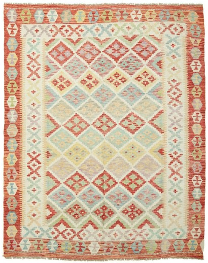 Tappeto Kilim Afghanistan beige marrone 157x195