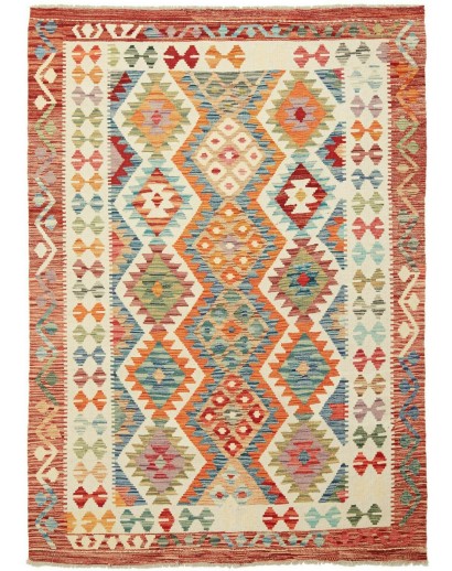 Tappeto Kilim Afghanistan marrone 148x201