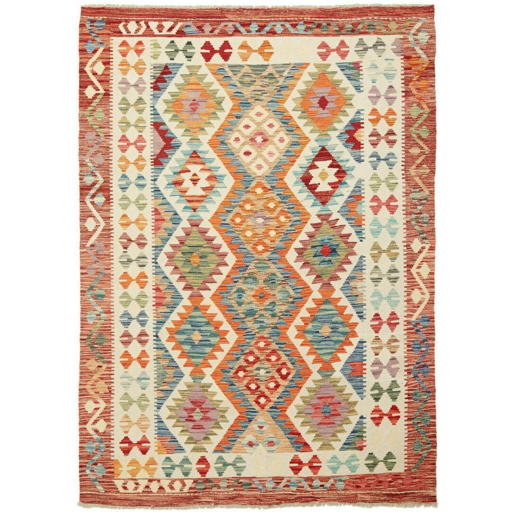 Tappeto Kilim Afghanistan marrone 148x201