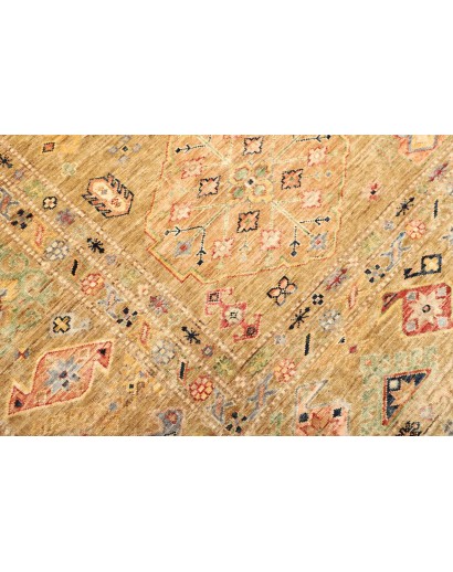 Tappeto Kazak Fine Pakistan marrone bianco 279x374