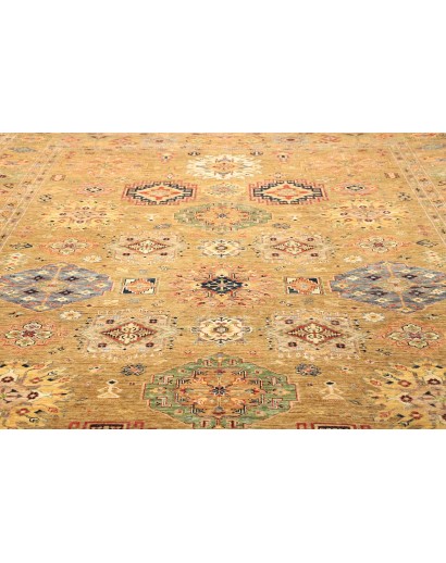 Tappeto Kazak Fine Pakistan marrone bianco 279x374