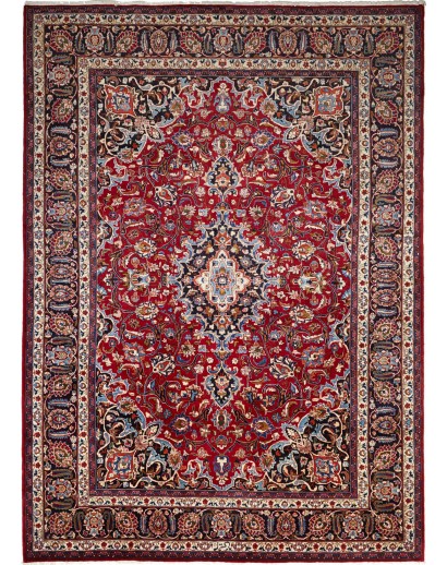 Tappeto Mashad Persia marrone bianco 243x340