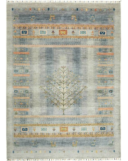 Tappeto Siva Pakistan azzurro grigio 210x287