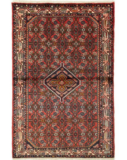 Tappeto Hamadan Persia grigio marrone 100x152