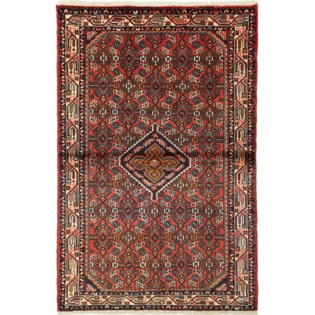 Tappeto Hamadan Persia grigio marrone 100x152
