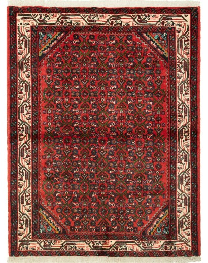 Tappeto Hamadan Persia grigio giallo 114x148