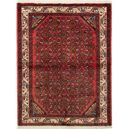 Tappeto Hamadan Persia grigio giallo 114x148