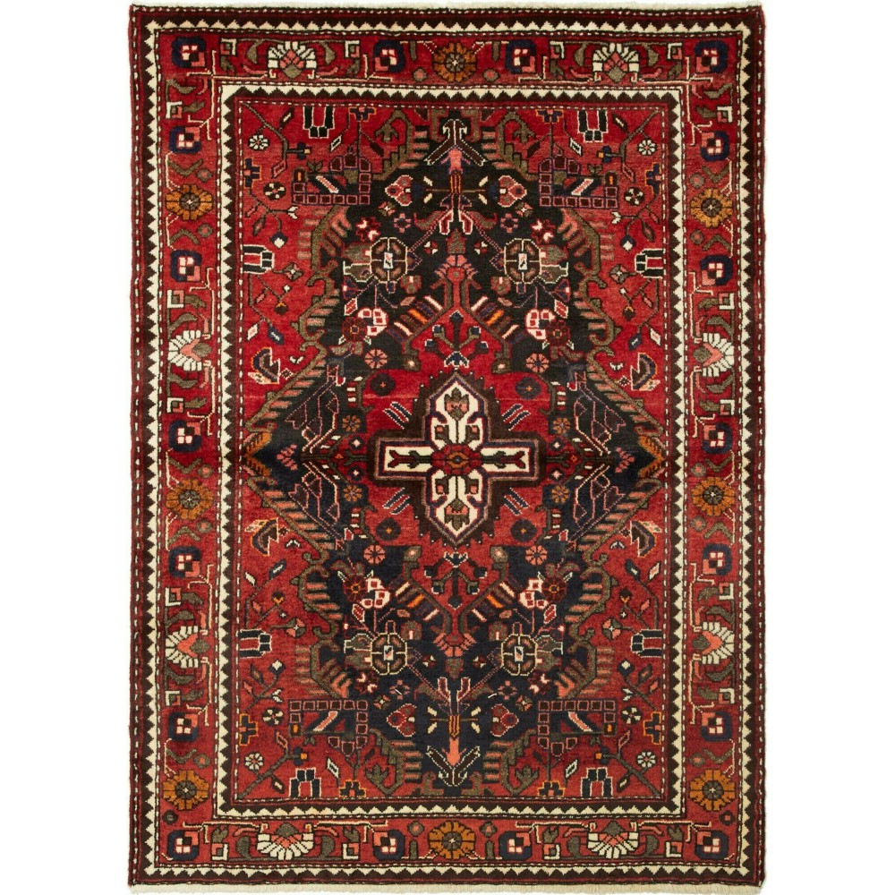 Tappeto Hamadan Persia grigio giallo 108x153