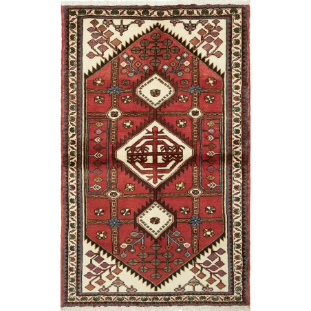 Tappeto Hamadan Persia marrone giallo 107x176
