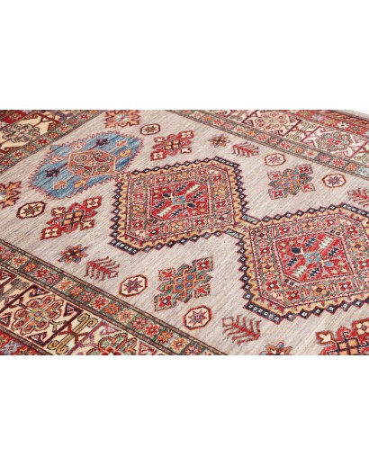 Tappeto Kazak Fine Pakistan marrone azzurro 149x207