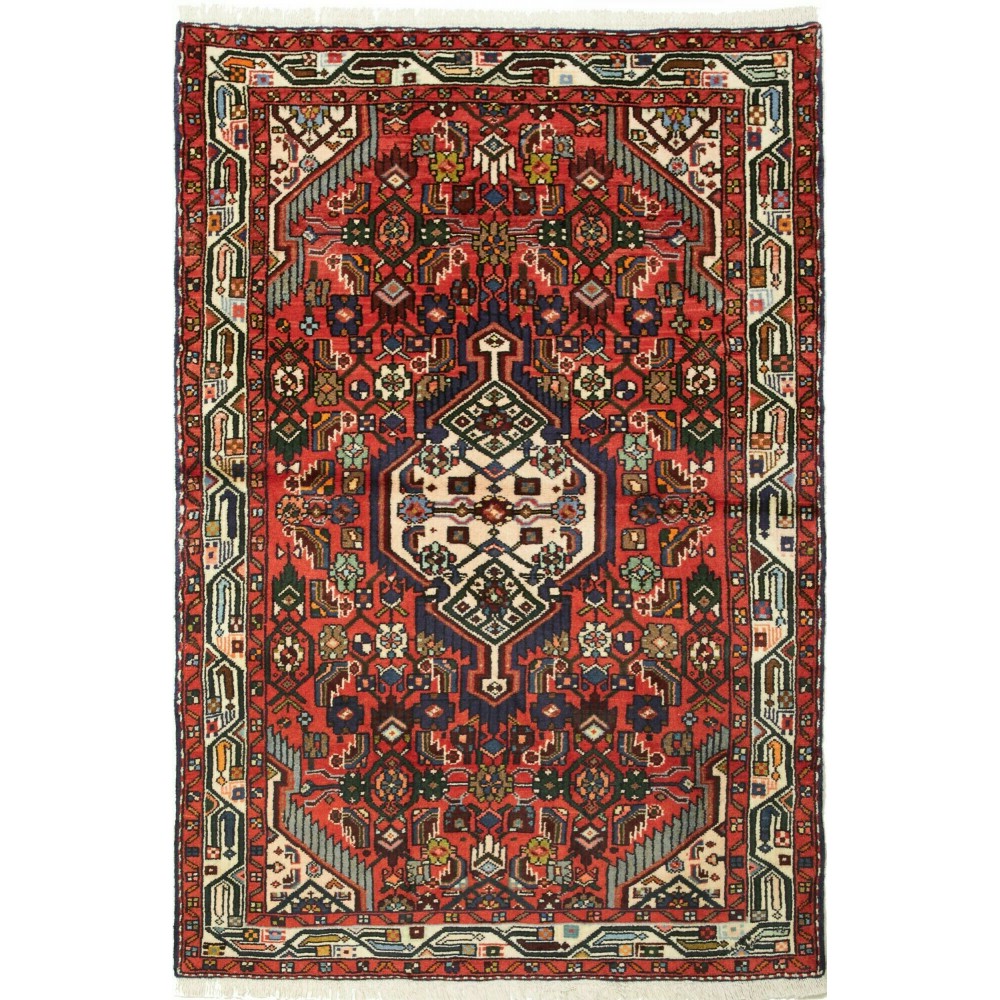 Tappeto Hamadan Persia marrone giallo 97x150