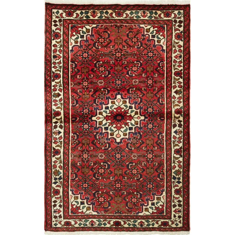 Tappeto Hamadan Persia marrone giallo 106x170