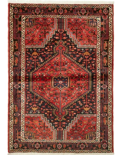 Tappeto Hamadan Persia marrone giallo 115x162