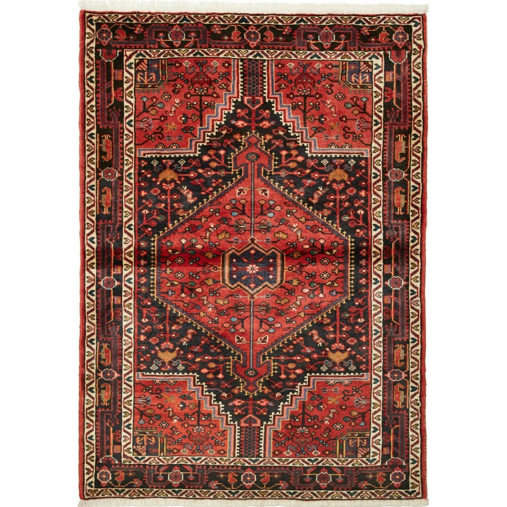 Tappeto Hamadan Persia marrone giallo 115x162