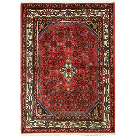 Tappeto Hamadan Persia marrone blu 106x147