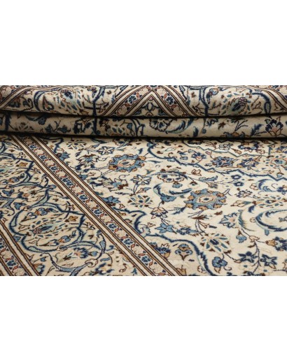 Tappeto Kashan Persia beige grigio 200x305