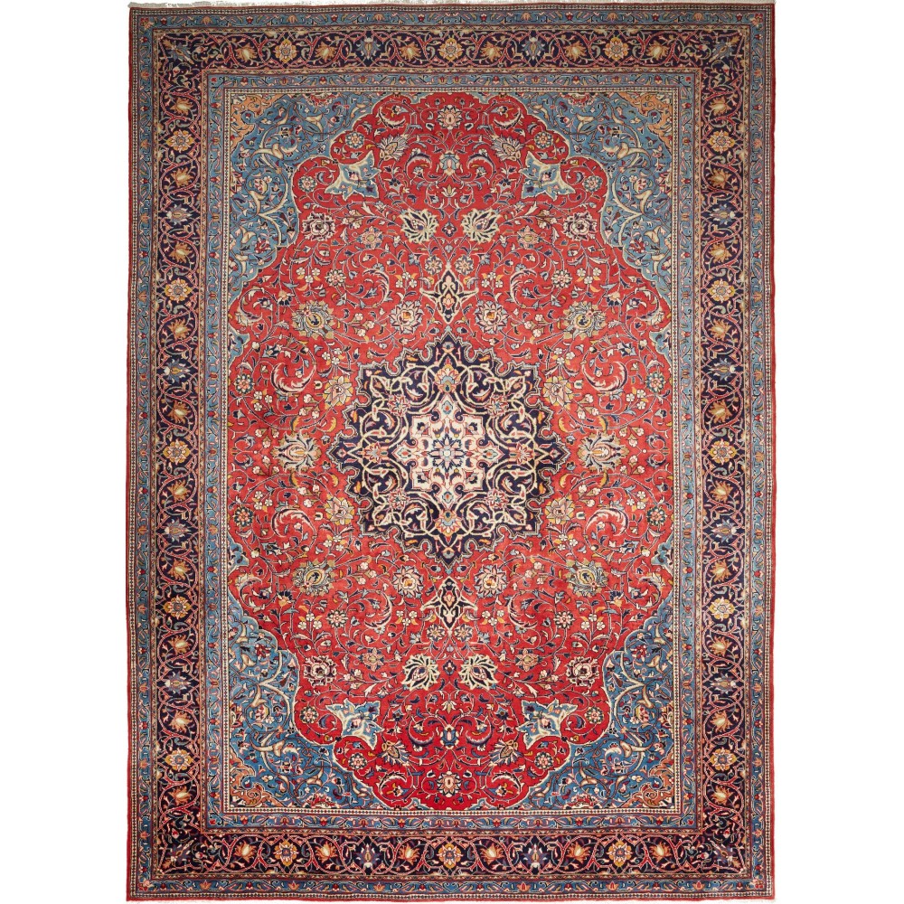 Tappeto Sarough Persia azzurro grigio 255x350