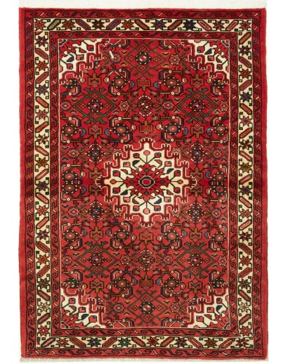 Tappeto Hamadan Persia marrone giallo 103x146