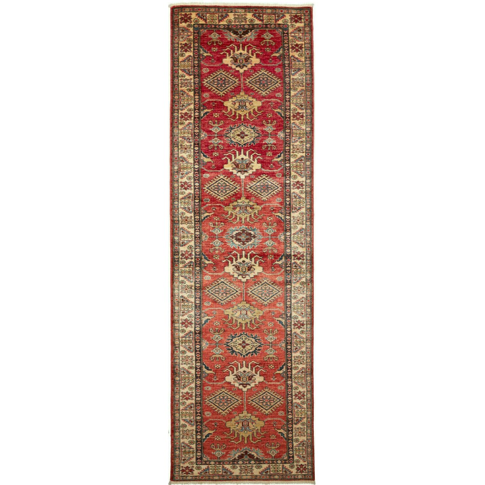 Tappeto Kazak Fine Pakistan marrone 83x303 Tappeto Kazak Fine Pakistan marrone 83x303