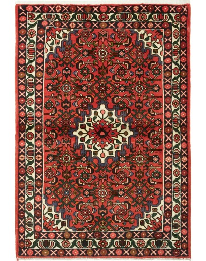 Tappeto Hamadan Persia marrone giallo 104x152