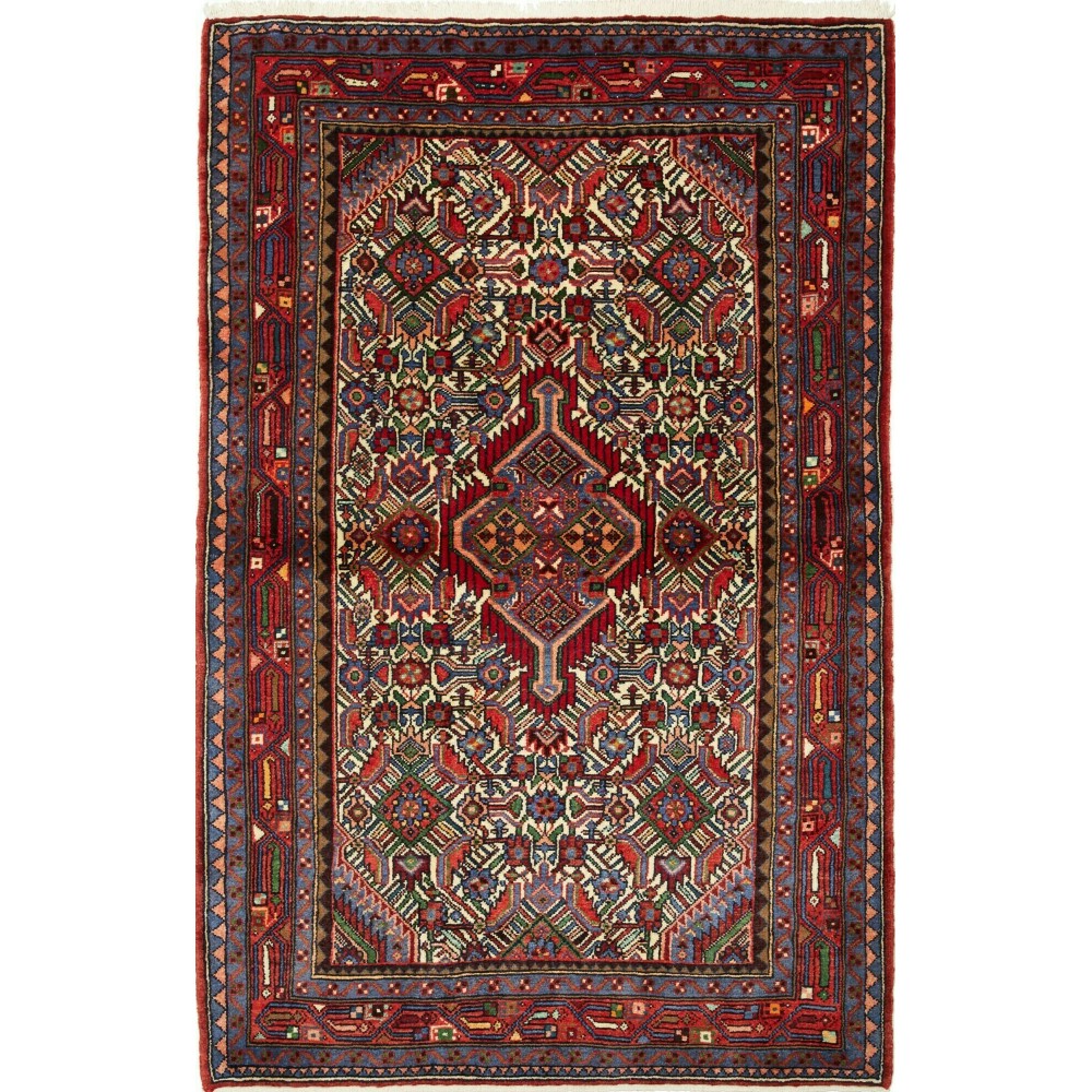 Tappeto Hamadan Persia grigio marrone 110x172