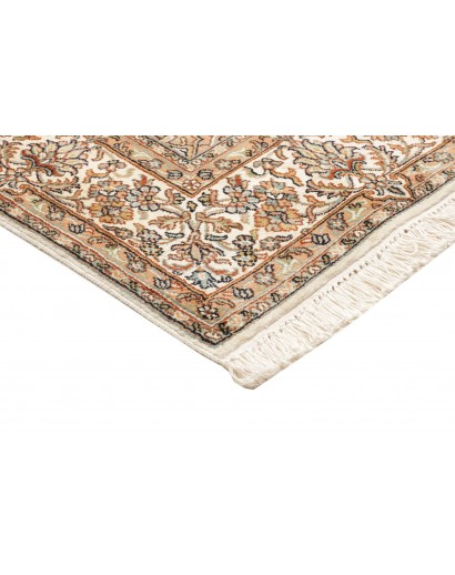 Tappeto Kashmir India giallo bianco 125x192