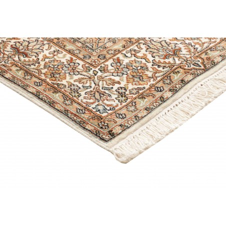 Tappeto Kashmir India giallo bianco 125x192