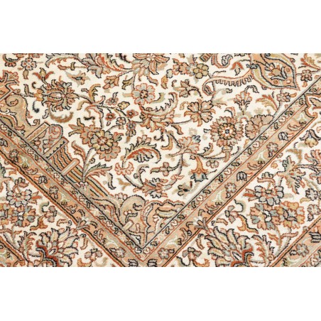 Tappeto Kashmir India giallo bianco 125x192