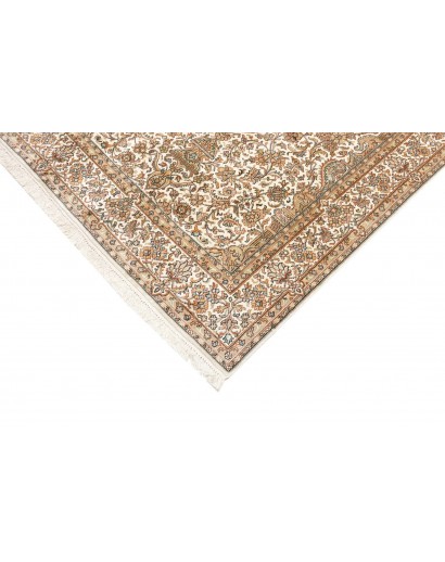 Tappeto Kashmir India giallo bianco 125x192