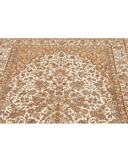 Tappeto Kashmir India giallo bianco 125x192