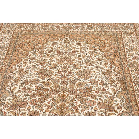 Tappeto Kashmir India giallo bianco 125x192