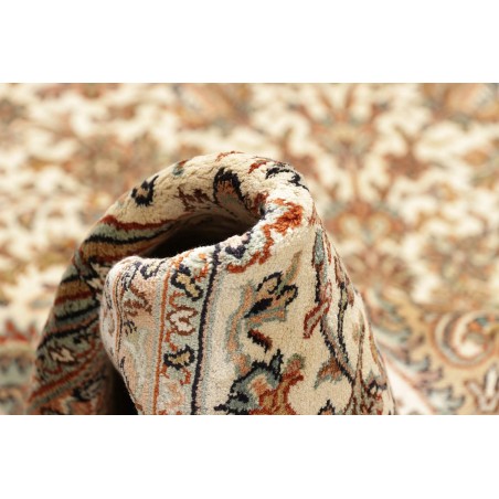 Tappeto Kashmir India giallo bianco 125x192