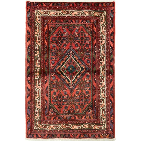Tappeto Hamadan Persia marrone giallo 103x156