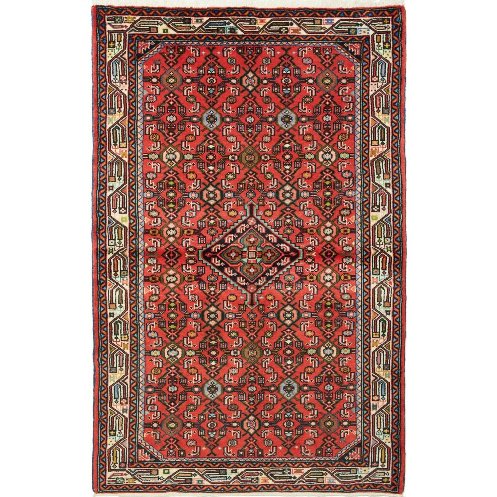 Tappeto Hamadan Persia marrone grigio 101x160