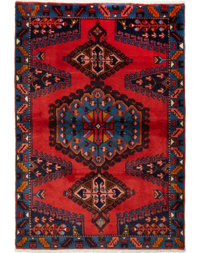 Tappeto Hamadan Persia grigio rosso 111x165