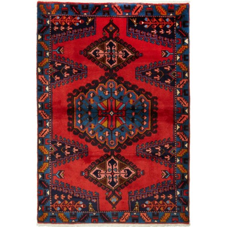 Tappeto Hamadan Persia grigio rosso 111x165
