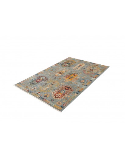 Tappeto Tribal Pakistan marrone verde 123x177