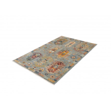 Tappeto Tribal Pakistan marrone verde 123x177