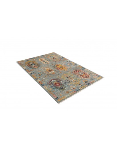 Tappeto Tribal Pakistan marrone verde 123x177