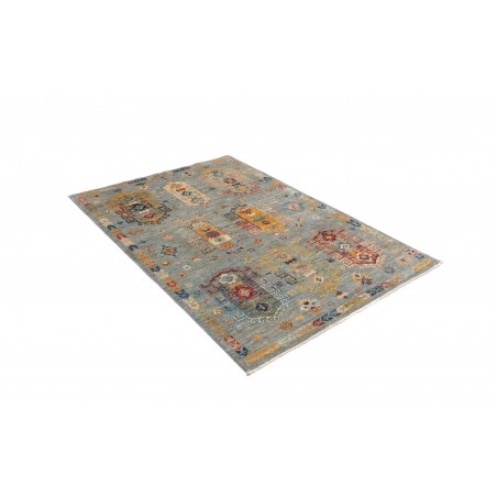 Tappeto Tribal Pakistan marrone verde 123x177