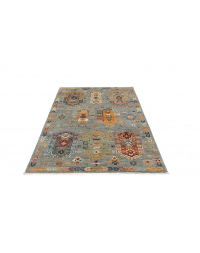 Tappeto Tribal Pakistan marrone verde 123x177