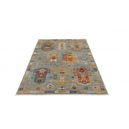 Tappeto Tribal Pakistan marrone verde 123x177