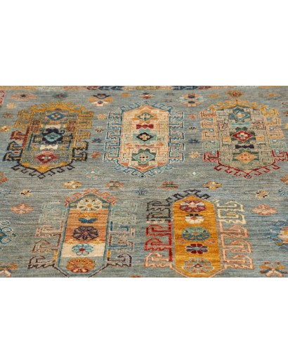 Tappeto Tribal Pakistan marrone verde 123x177
