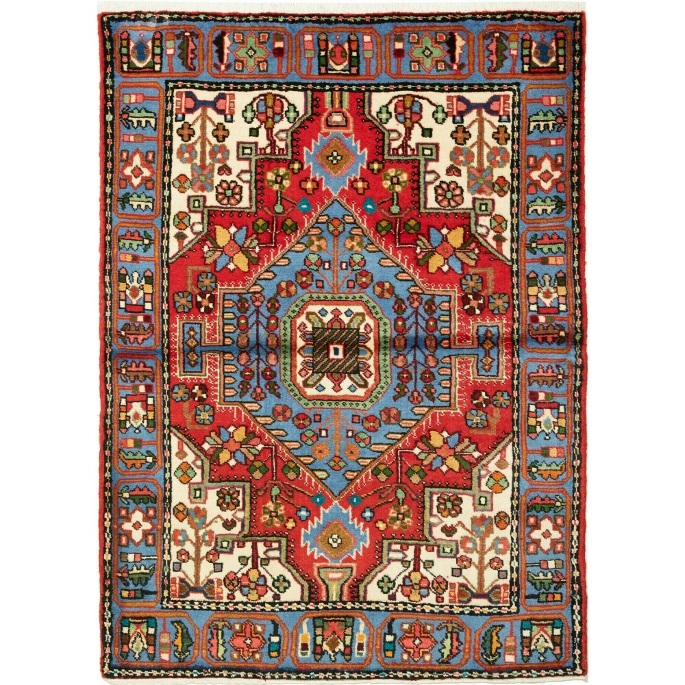 Tappeto Hamadan Persia marrone grigio 104x149