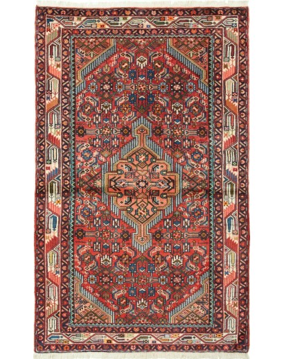 Tappeto Hamadan Persia marrone giallo 98x160