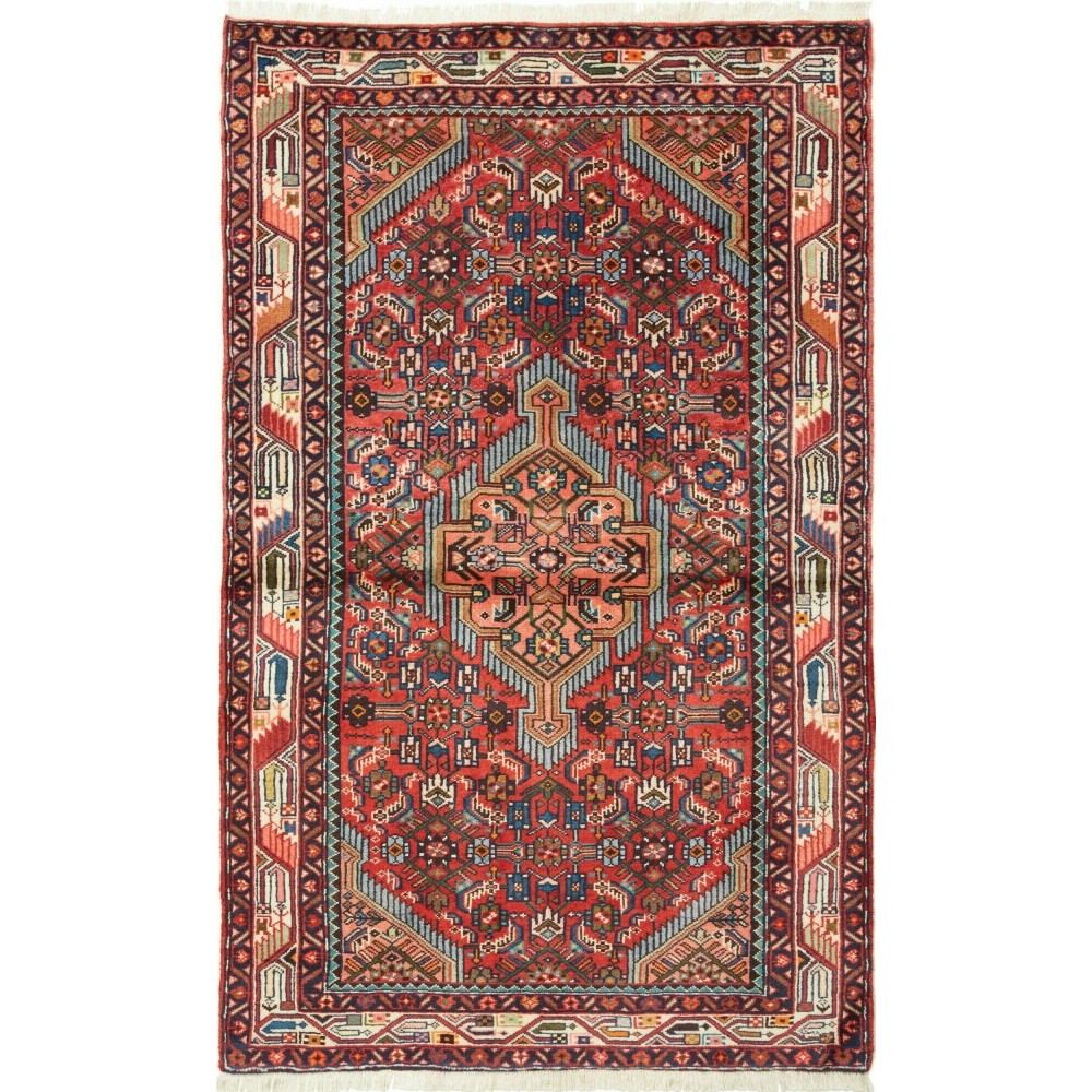 Tappeto Hamadan Persia marrone giallo 98x160