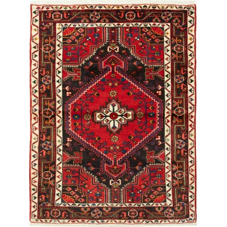 Tappeto Hamadan Persia marrone grigio 103x142