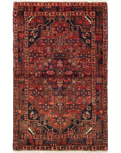 Tappeto Hamadan Persia grigio marrone 105x168