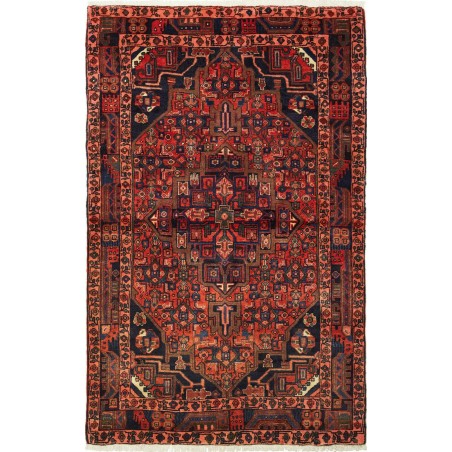 Tappeto Hamadan Persia grigio marrone 105x168